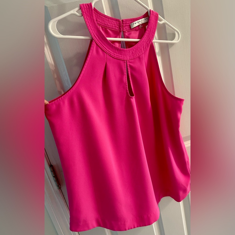 Trina Turk Fuchsia Sleeveless Blouse